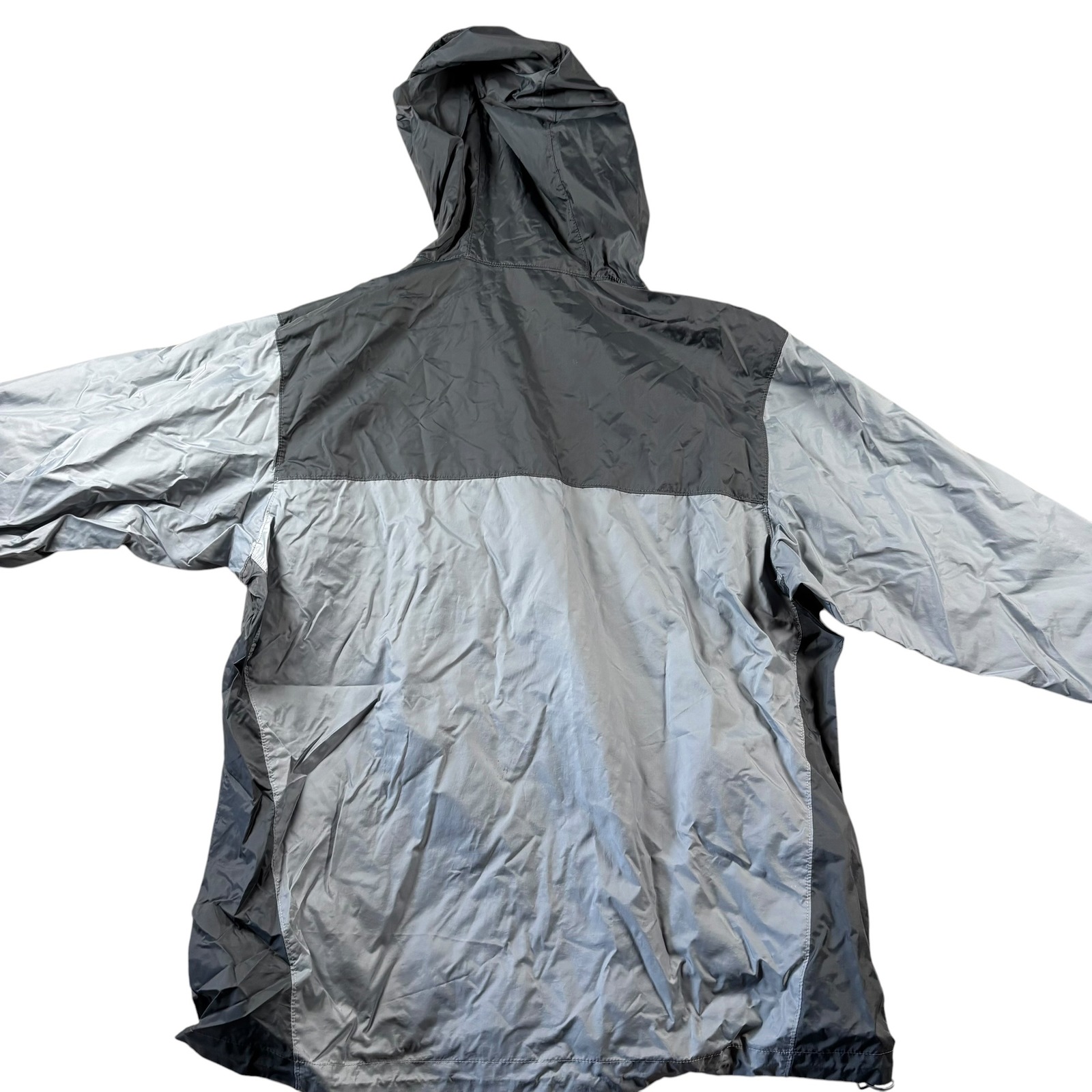 Columbia Windbreaker Jacket Mens Xl Gray Colorblock Hooded Lightweight Full Zip — image 3 of 8